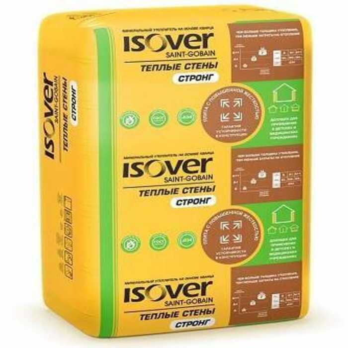 Утеплитель Isover Изовер Тёплые Стены Стронг 50х610х1000